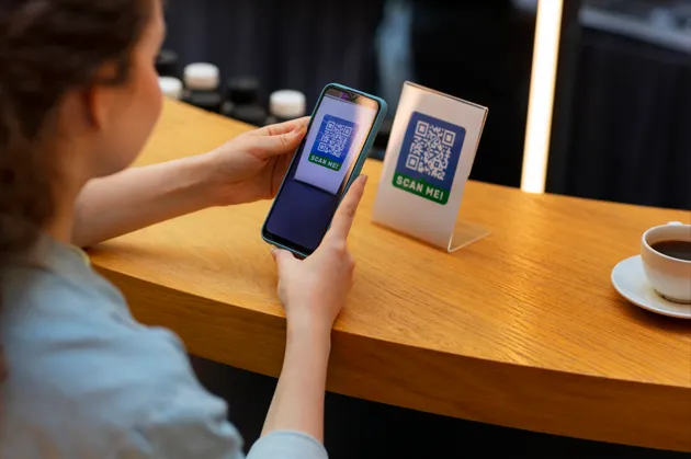 QR code payment at checkout