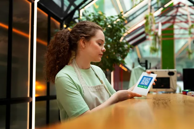 QR code payment using mobile POS system