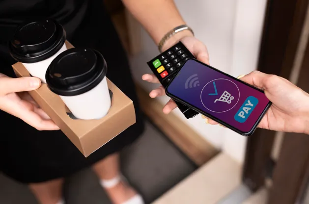 Contactless mobile payment for coffee order