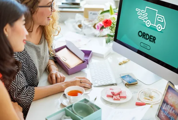 Customers placing an online order