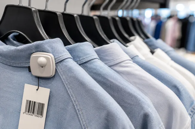Barcode scanner at store checkout